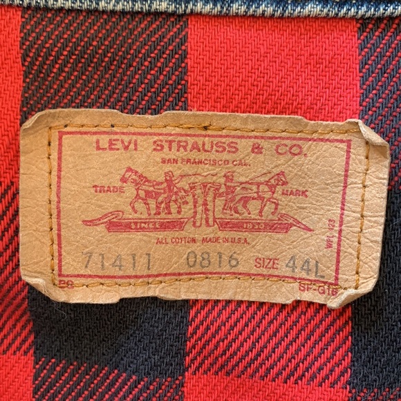 Levi’s VINTAGE flannel-lined trucker jacket - Picture 4 of 7